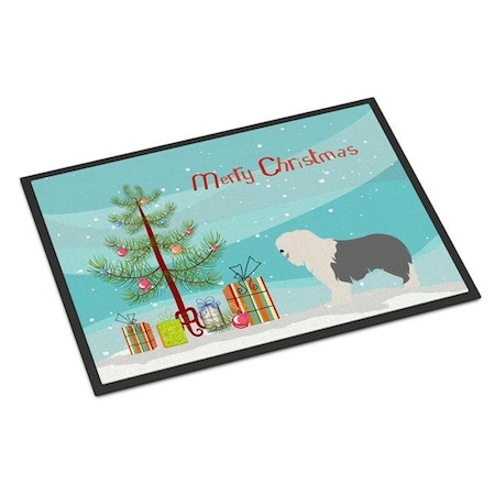 Carolines Treasures Carolines Treasures BB8466MAT Old English Sheepdog Christmas Indoor or Outdoor Mat - 18 x 27 in. BB8466MAT